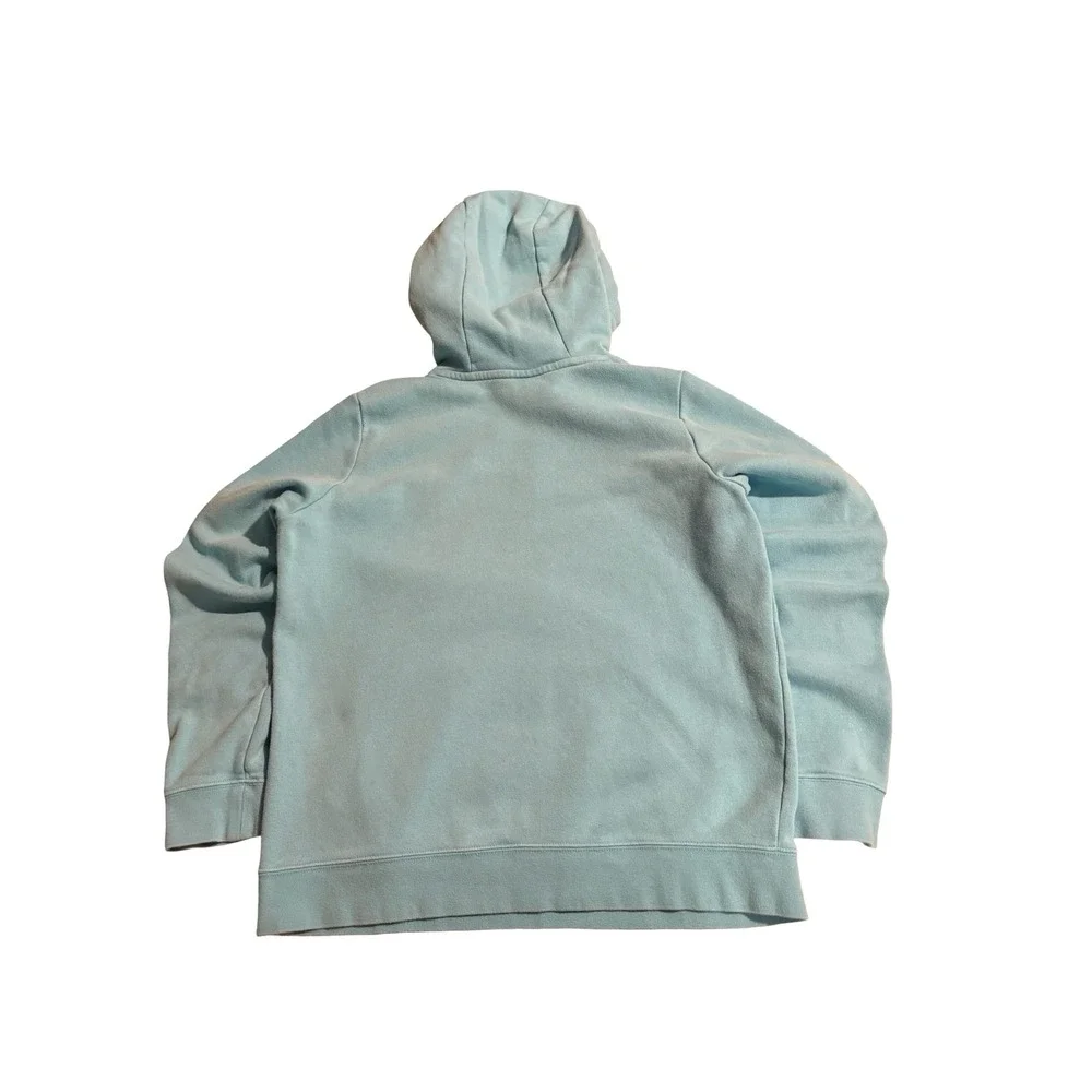 Nike Sportswear Essential Hoodie Light Blue Futura Logo Fleece Pullover Mens M